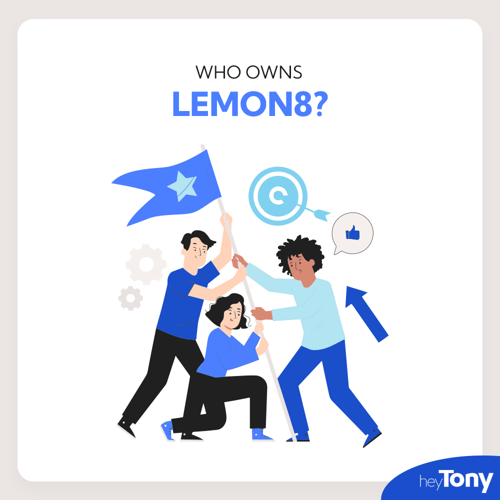 Three vector characters holding up a flag poll.